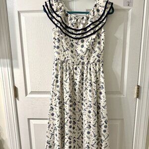NWT Voodoo Vixen Nautical Sailor Midi Dress - Retro Whimsical Style - Size M